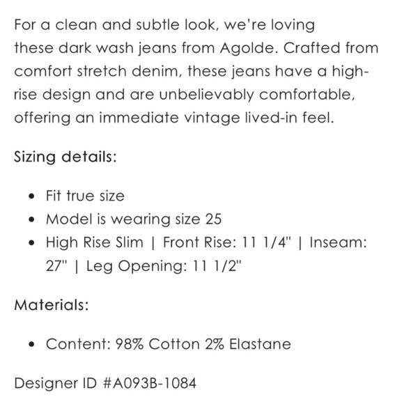 AGOLDE - Nico High Rise Slim Fit Jeans in Virtue - 27 - Picture 4 of 9